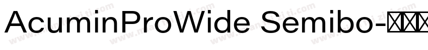 AcuminProWide Semibo字体转换